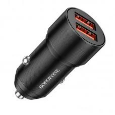 АЗП Borofone BZ19 Wishdom (2USB-A) Black