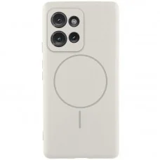 Чохол Silicone Cover Lakshmi Full Camera (AA) with MagFit для Motorola Moto G75 5G Білий / White