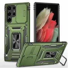 Ударостійкий чохол Camshield Army Ring для Samsung Galaxy S21 Ultra Оливковий / Army Green