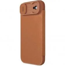 Шкіряний чохол-книжка Nillkin Qin Pro Camshield для Apple iPhone 17 Air (6.5") Brown Шкіряний чохол-книжка Nillkin Qin Pro Camshield для Apple iPhone 17 Air (6.5") Brown