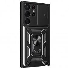 Чохол Ummi Camshield Serge Ring для Samsung Galaxy S21 Ultra Чорний