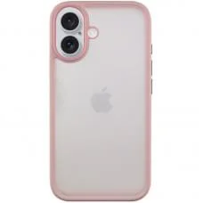 TPU+PC чохол Metal Buttons для Apple iPhone 16 (6.1") Рожевий