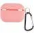 Силіконовий футляр з мікрофіброю для навушників Airpods 4 Рожевий / Pink