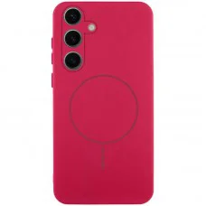 Чохол Silicone Cover Lakshmi Full Camera (AA) with MagFit для Samsung Galaxy S24 FE Червоний / Rose Red