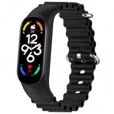 Ремінець Ocean Band для Xiaomi Mi Band 3/4/5/6/7 Чорний / Black