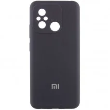 Чохол Silicone Cover Lakshmi Full Camera (AA) with logo для Xiaomi Redmi 12C / Poco C55 Чорний / Black