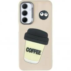 Чохол TPU Leather Toys для Samsung Galaxy S24 FE Coffee / Sand
