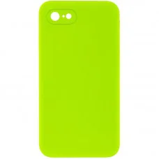 Чохол Silicone Case Square Full Camera Protective (AA) NOLOGO для Apple iPhone 6/6s (4.7") Салатовий / Neon green