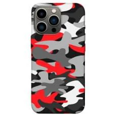 TPU чохол Demsky Красно-серый камуфляж