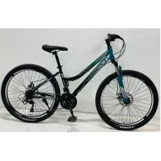 Велосипед Спортивний Corso «KLEO» 26" дюймів рама сталева 15’’, перемикачі Saiguan, 21 швидкість, зібран на 75% /1/ (KL-26206)