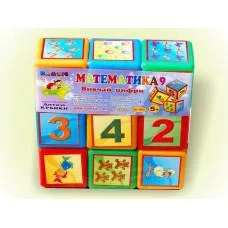 Кубики Математика великі видувні Бамсик, 020/3, 9 шт., 24x8.5x24 см