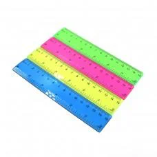 Линейка цветная прозрачная, 15 см (в ассортименте), 10 шт. в упаковке