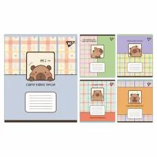 Зошити учнівські 24 аркуша клітинка Yes Capy vibes, 20 шт. в упаковці