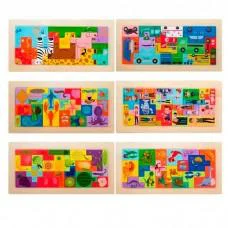 Дерев’яна іграшка Пазли тетріс, головоломка, 30x15x1 см (В асортименті)