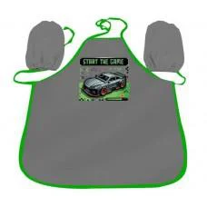 Фартушок для творчості з нарукавниками Kidis, 50x34.5 см, Supercar