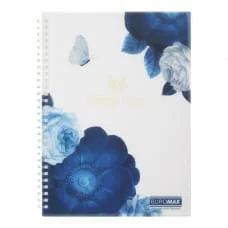 Зошит ARABESKI B5 80 арк клітинка пластикова обкладинка темно-синій BM.2586-03
