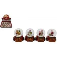 Сувенір Куля снігова 45 мм Дід Мороз Сніговик на каміні (в асортименті) SK-114-45