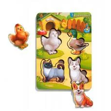 Вкладиші "Домашні тварини - 2" (фон із підказкою), 16*12*0,6см