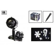 Проектор лазерний вуличний новорічний білий