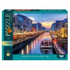 Пазлы Danko Toys Naviglio Grande Canal in Milan, Italy, 1000 элементов, C13-07