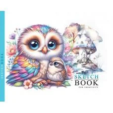 Скетчбук 7БЦ 148x105 мм, 24 аркуші, офсетний папір 100 г/м², чисті аркуші, матова ламінація, дизайн 24335