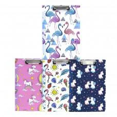 Планшет Фламінго з металевим притиском А4, 2 мм, mix4, 1 шт./етикетка