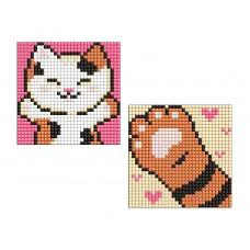 Набір з алмазною мозаїкою на самоклеючій основі для дітей Пухнастик, 9x9 см, AMS1054