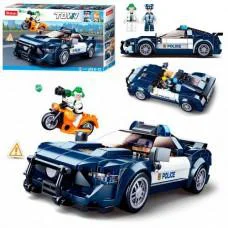 Конструктор SLUBAN Поліція, M38-B1063, 284 деталі, машина, мотоцикл, фігурки