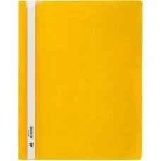 Швидкозшивач пластиковий, А4, PP, жовтий, 6 шт.