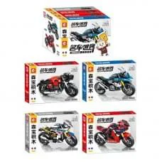 Конструктор Мотоцикл рухливі елементи 222 дет (в асортименті) 714532-714535