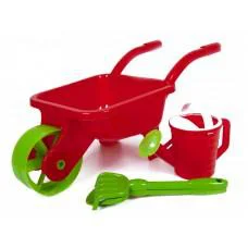 Тачка садовая с лейкой, лопатой и граблями Kinderway, 01-124