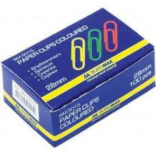 Скрепки цветные BM.5015, 28 мм, 100 шт., круглые, 10 упаковок