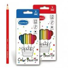 Олівці кольорові Acmeliae, 12 кольорів, шестигранний корпус, висувний, 3 мм