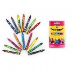 Крейда воскова Crayons, 16 кольорів, 0.9 мм, з етикеткою
