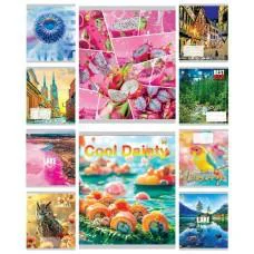 Зошити учнівські 60 аркушів лінія Люкс Мікс 1, 10 шт. в упаковці