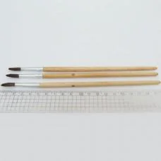 Кисть пони круглая M-9, 19.5 см, кист. стандарт №9, 25 шт. в упаковке