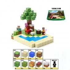 Конструктор магнитный Minecraft, LZCK027, 131 деталь, фигурки героев, 28x18x5 см