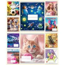 Зошити учнівські 12 аркушів клітинка Тверда Мікс 1, 25 шт. в упаковці Зошити учнівські 12 аркушів клітинка Тверда Мікс 1, 25 шт. в упаковці