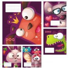 Зошити учнівські 12 аркушів клітинка Тверда ТЕ21105 Мультяшна, 25 шт. в упаковці Зошити учнівські 12 аркушів клітинка Тверда ТЕ21105 Мультяшна, 25 шт. в упаковці