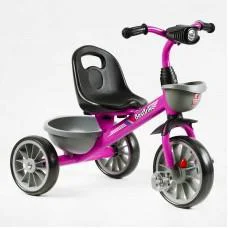 Велосипед триколісний Best Trike BS-44101 EVA колеса 12"/10", музика, 2 кошики