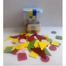 Набір геометричних фігур, кола, трикутники, квадратики, прямокутники