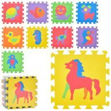 Килимок Мозаїка EVA, дитячий, 10 деталей, 30x30 см, пазл, M0376-1 Килимок Мозаїка EVA, дитячий, 10 деталей, 30x30 см, пазл, M0376-1