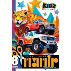 Набір паперу кольорового одностороннього офсетного, А4, 8 аркушів, 25125