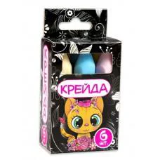 Крейда олівець, 6 штук, різнокольорова, Стратег