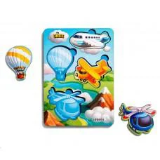 Дерев'яний пазл "Транспорт - 1" (фон із підказкою), 16*12*0,6см