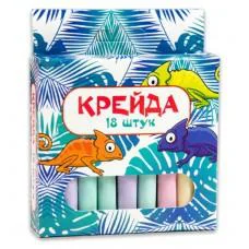 Мел маленький круглый, 18 штук, разноцветный, Стратег, 2 шт. в упаковке