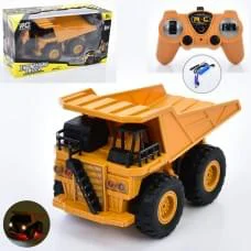 Р/К самоскид , акум, 22см, гумові колеса, рухливий кузов, USBзарядне, в кор-ці, 33-18-14,5см /12/