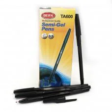 Ручка масляна Beifa, 0.5 мм, чорна, 12 шт.