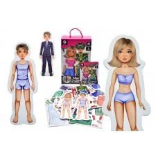 Магнитная одевалка Ксения и Марко, 18.5x6x30.5 см, QB600-006