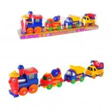 Паровозик на батарейках 3 машинки K1113 Паровозик на батарейках 3 машинки K1113